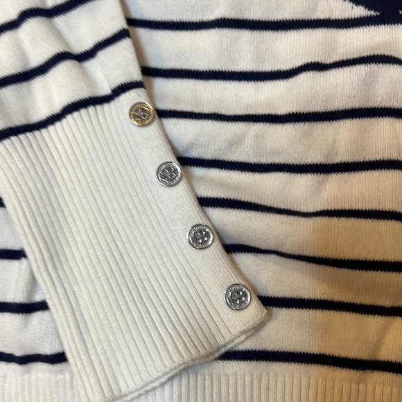 Nautica White and Navy Spring Sweater Large - Picture 2 of 3